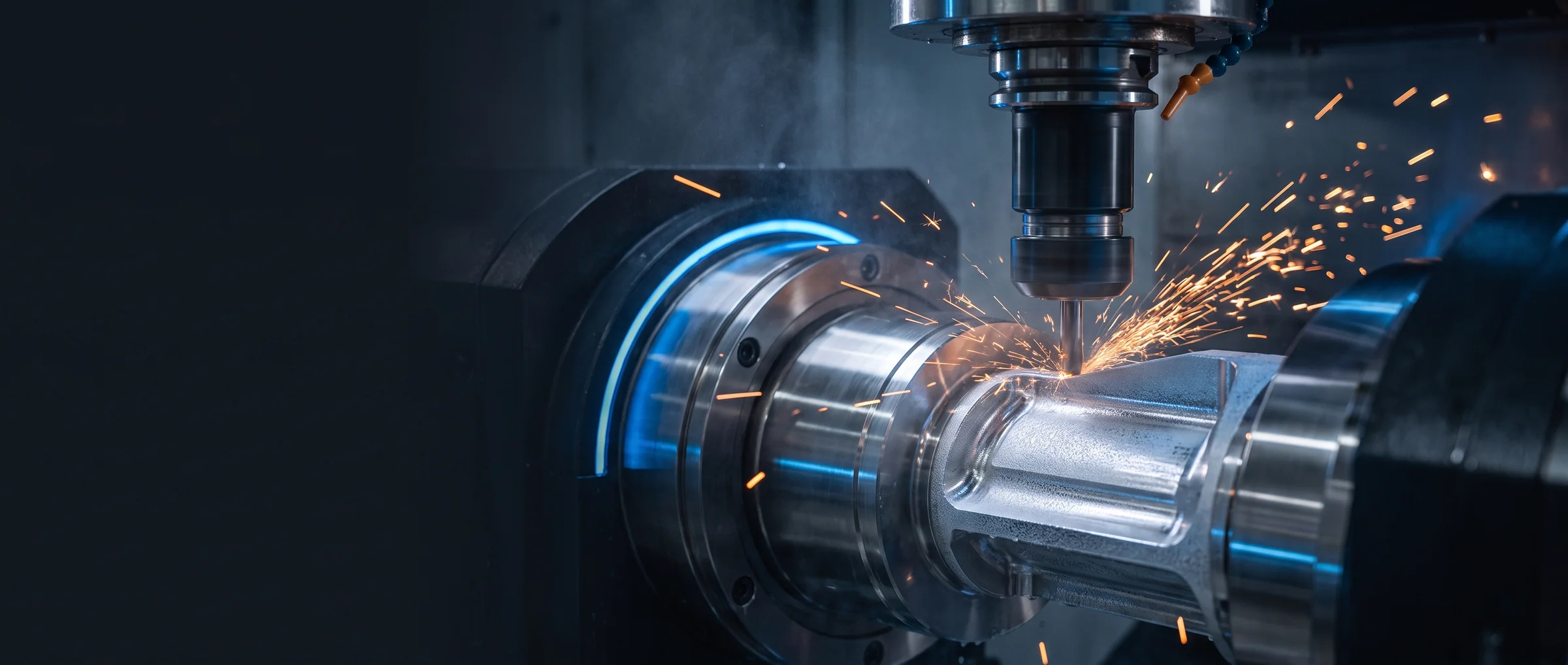 Precision machining in operation